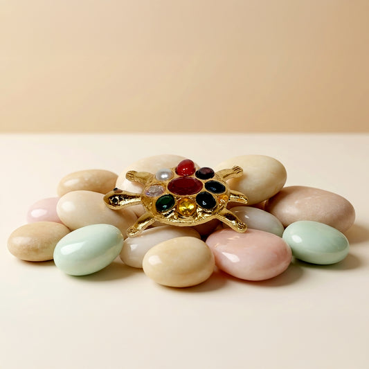 Rose Quartz Raw + Lepidolite Bracelet + Navgrah Tortoise Bundle