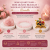 Rose Quartz Raw + Rose Quartz Bracelet + Navgrah Tortoise Bundle